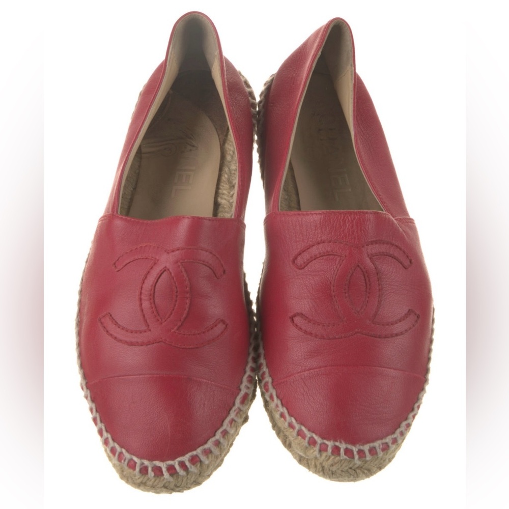 100% Authentic CHANEL Limited Edition Espadrilles | Size 35 | Red